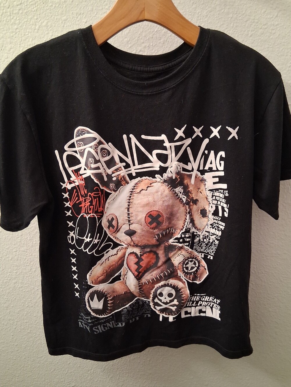 Legend Stitched Rabbit Graphic Tee Size Large 14 16